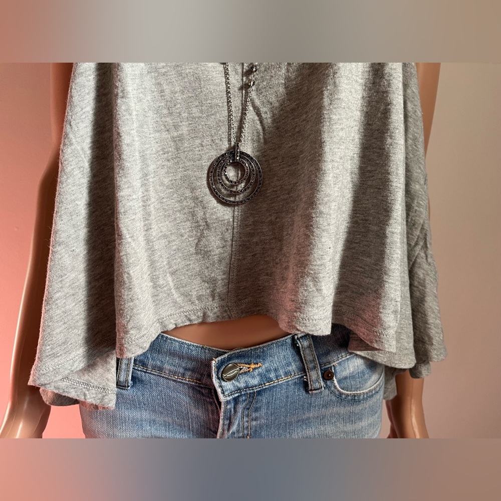 Gray High-Low Tank Top - Picture 6 of 6